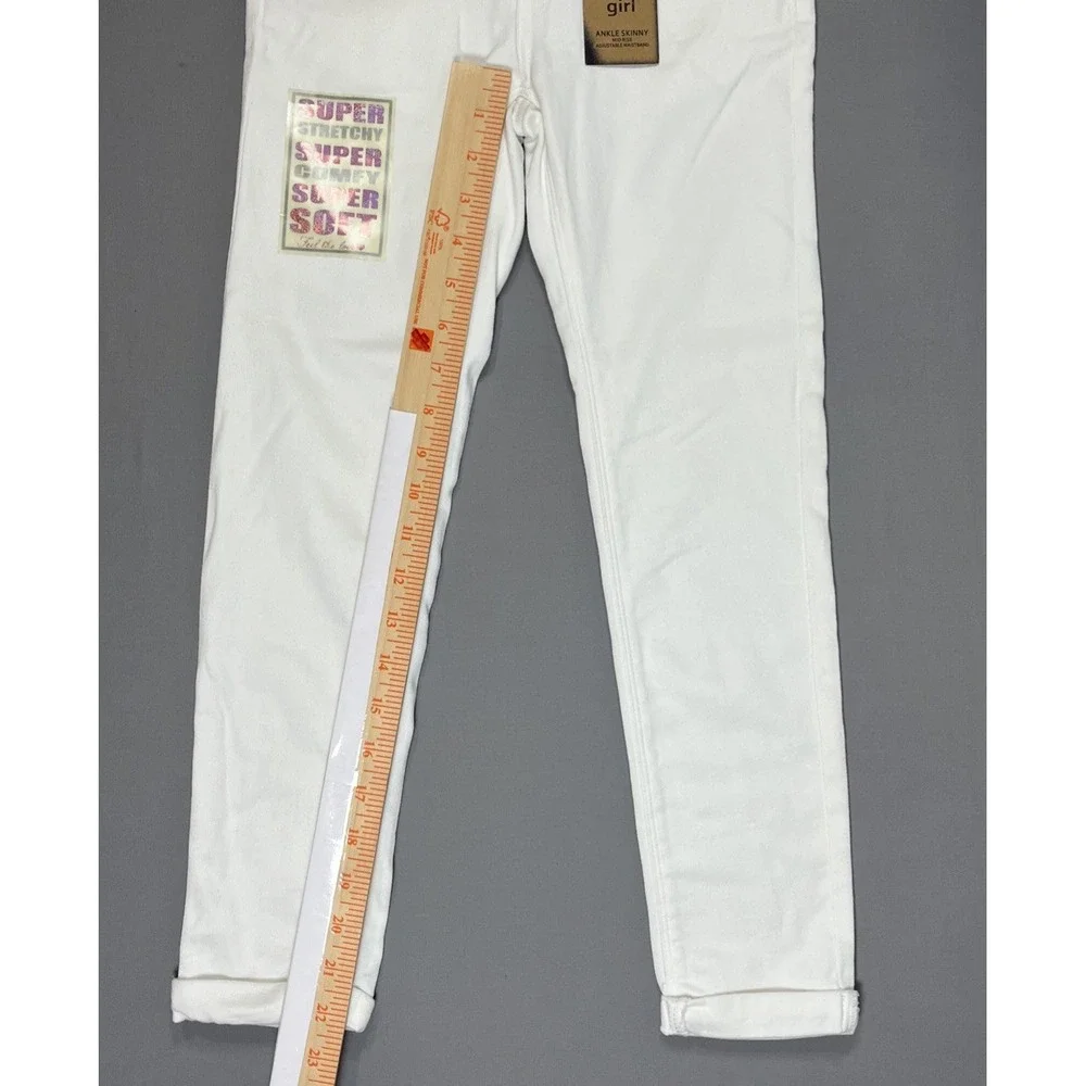Hippie Girl Girls White Ankle Skinny Mid Rise Stretch Jeans Size 8 HG120A3885